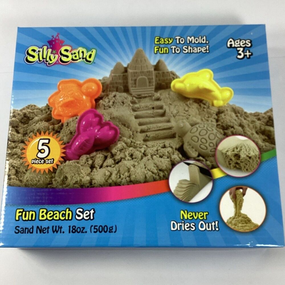 Silly Sand Fun Easy Mold 5 Piece Beach Set New Sealed
